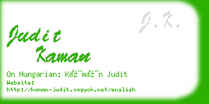 judit kaman business card